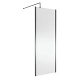 Nuie 8mm Outer Frame Wetroom Screen Brushed Pewter WRSCOGM80