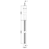 Nuie Wetroom Screen 3000mm Ceiling Post Chrome WRSF002 LD