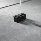 Nuie Wetroom Screen Retainer Support Foot Matt Black WRSF007 LS