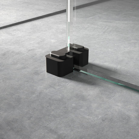 Nuie Wetroom Screen Retainer Support Foot Matt Black WRSF007 LS