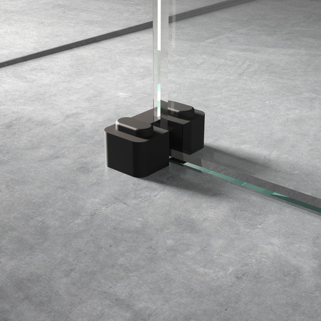 Nuie Wetroom Screen Retainer Support Foot Matt Black WRSF007 LS