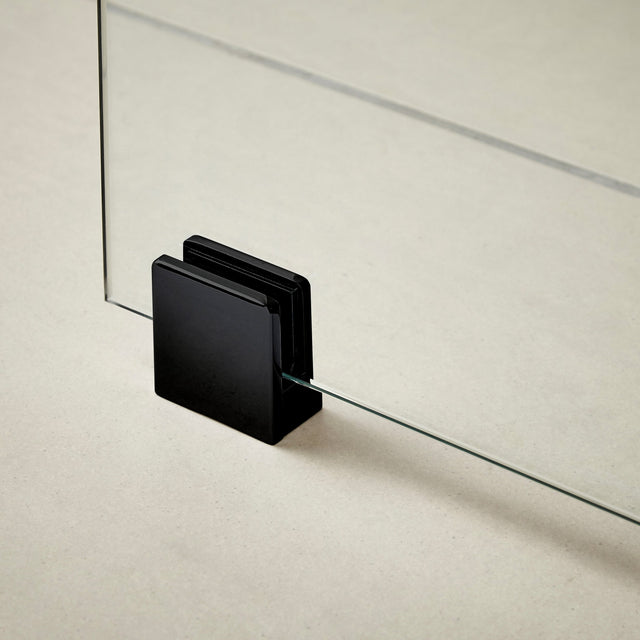 Nuie Wetroom Screen Support Foot & Wall Bracket Matt Black WRSF008 LS
