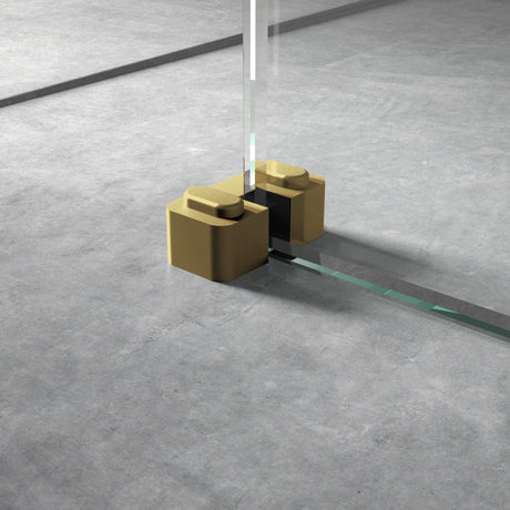 Nuie Wetroom Screen Retainer Support Foot Brushed Brass WRSF017 LS