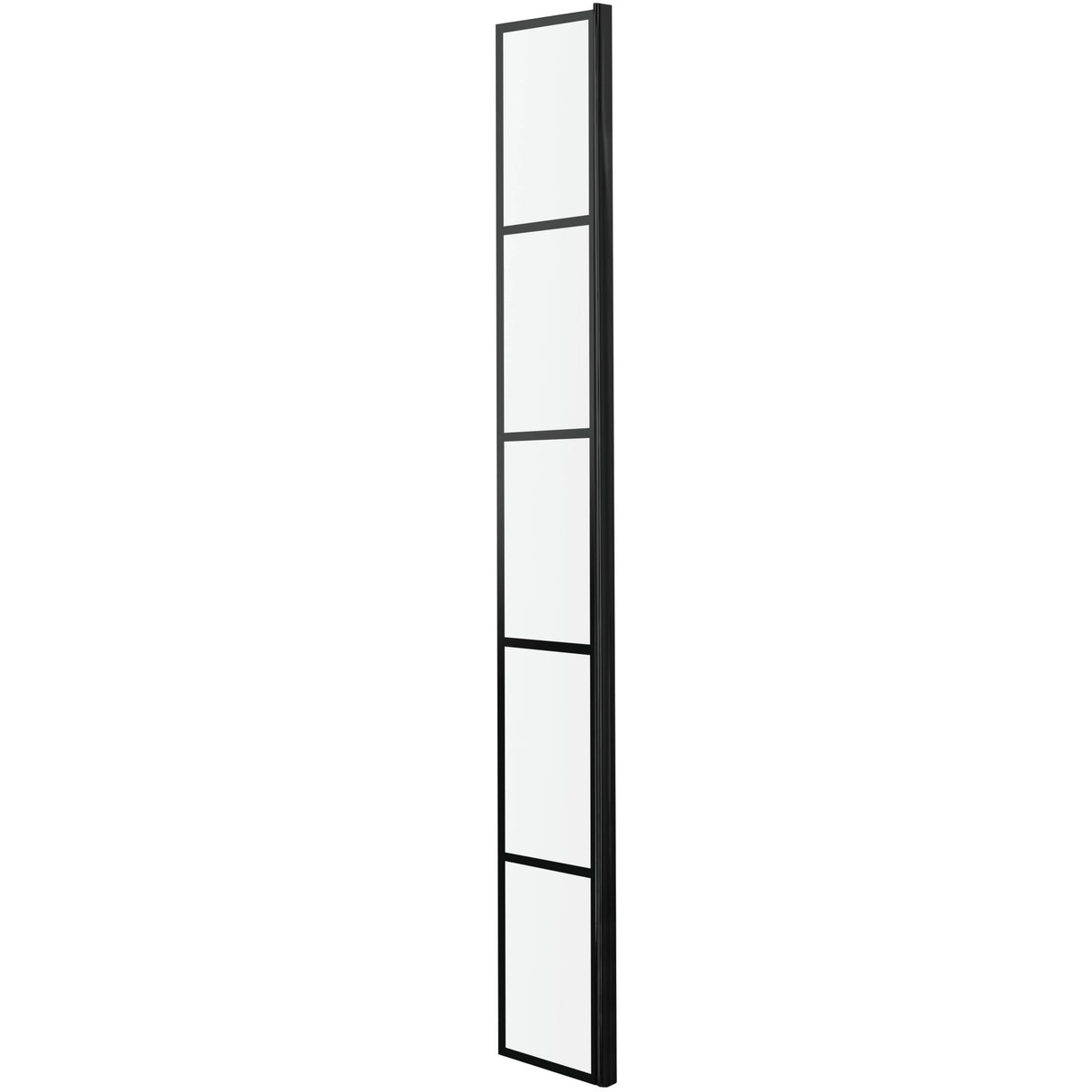 Hudson Reed 8mm Framed Wetroom Return Screen Matt Black WRSF025