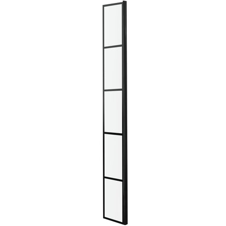 Hudson Reed 8mm Framed Wetroom Return Screen Matt Black WRSF025