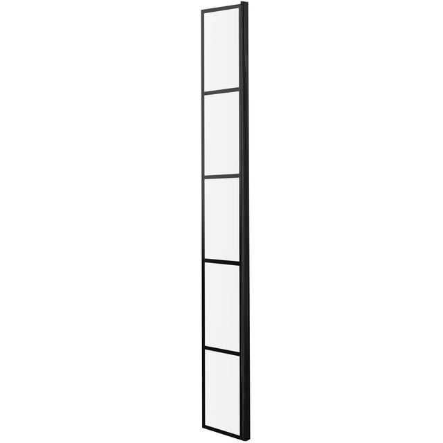 Hudson Reed 8mm Framed Wetroom Return Screen Matt Black WRSF025