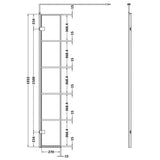 Hudson Reed 8mm Framed Wetroom Return Screen Matt Black WRSF030H LD