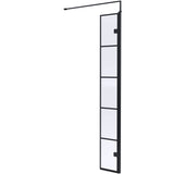 Hudson Reed 8mm Framed Wetroom Return Screen Matt Black WRSF030H