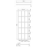 Hudson Reed 8mm Framed Wetroom Screen - Wall Fixed - Matt Black WRSF070 LD