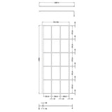Hudson Reed 8mm Framed Wetroom Screen - Wall Fixed - Matt Black WRSF080 LD