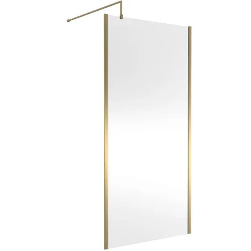 Hudson Reed 8mm Outer Frame Wetroom Screen Brushed Brass WRSOBB10