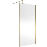 Hudson Reed 8mm Outer Frame Wetroom Screen Brushed Brass WRSOBB10