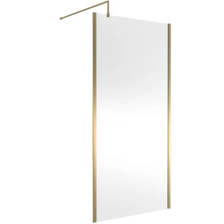 Hudson Reed 8mm Outer Frame Wetroom Screen Brushed Brass WRSOBB10
