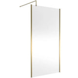 Hudson Reed 8mm Outer Frame Wetroom Screen Brushed Brass WRSOBB11