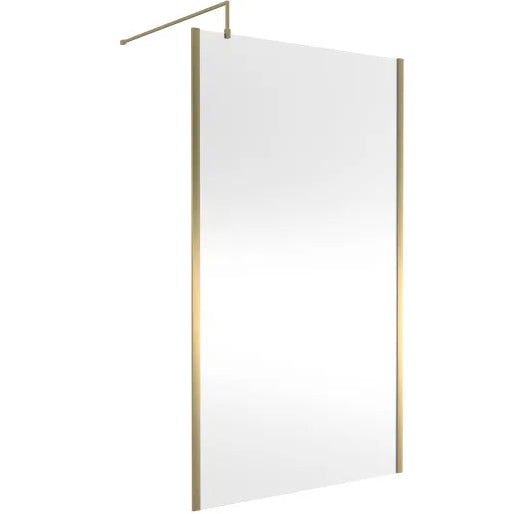 Hudson Reed 8mm Outer Frame Wetroom Screen Brushed Brass WRSOBB12
