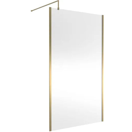 Hudson Reed 8mm Outer Frame Wetroom Screen Brushed Brass WRSOBB12