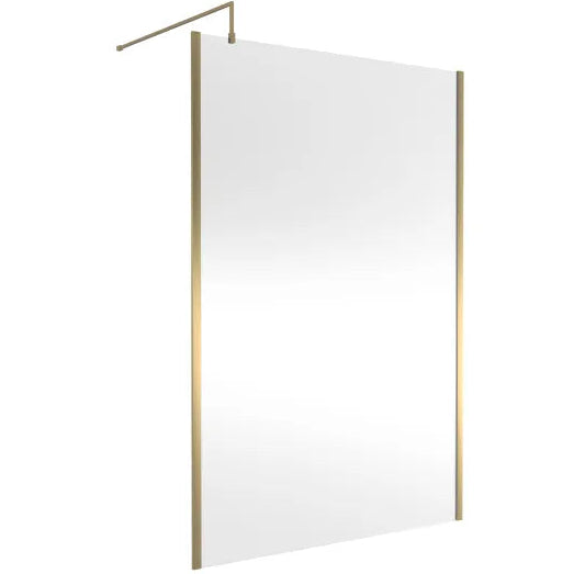 Hudson Reed 8mm Outer Frame Wetroom Screen Brushed Brass WRSOBB14