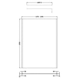 Hudson Reed 8mm Outer Frame Wetroom Screen Brushed Brass WRSOBB14 LD