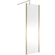 Hudson Reed 8mm Outer Frame Wetroom Screen Brushed Brass WRSOBB70