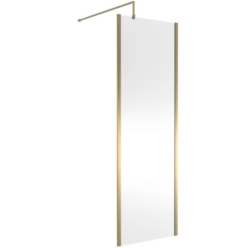 Hudson Reed 8mm Outer Frame Wetroom Screen Brushed Brass WRSOBB70