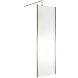 Hudson Reed 8mm Outer Frame Wetroom Screen Brushed Brass WRSOBB70