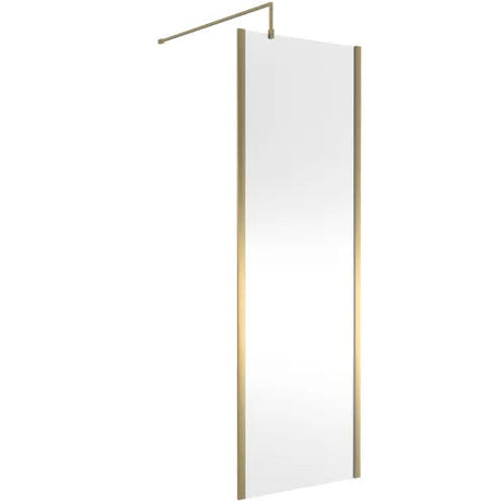 Hudson Reed 8mm Outer Frame Wetroom Screen Brushed Brass WRSOBB70