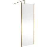 Hudson Reed 8mm Outer Frame Wetroom Screen Brushed Brass WRSOBB80