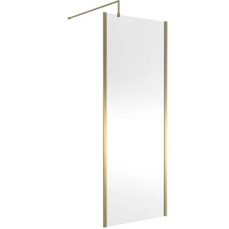 Hudson Reed 8mm Outer Frame Wetroom Screen Brushed Brass WRSOBB80