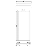 Hudson Reed 8mm Outer Frame Wetroom Screen Brushed Brass WRSOBB80 LD