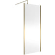 Hudson Reed 8mm Outer Frame Wetroom Screen Brushed Brass WRSOBB90