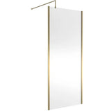 Hudson Reed 8mm Outer Frame Wetroom Screen Brushed Brass WRSOBB90