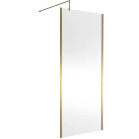 Hudson Reed 8mm Outer Frame Wetroom Screen Brushed Brass WRSOBB90