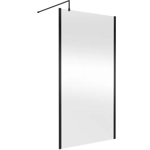 Hudson Reed 8mm Outer Frame Wetroom Screen Matt Black WRSOBP11
