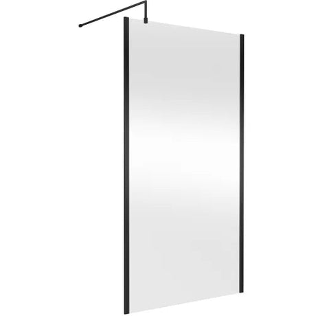 Hudson Reed 8mm Outer Frame Wetroom Screen Matt Black WRSOBP11