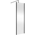 Hudson Reed 8mm Outer Frame Wetroom Screen Matt Black WRSOBP70
