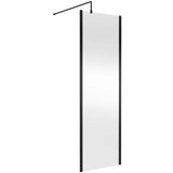 Hudson Reed 8mm Outer Frame Wetroom Screen Matt Black WRSOBP70