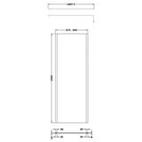 Hudson Reed 8mm Outer Frame Wetroom Screen Matt Black WRSOBP70 LD