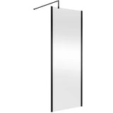 Hudson Reed 8mm Outer Frame Wetroom Screen Matt Black WRSOBP80