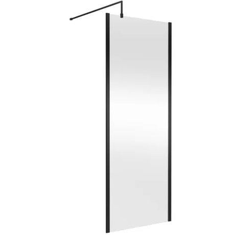 Hudson Reed 8mm Outer Frame Wetroom Screen Matt Black WRSOBP80
