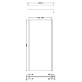 Hudson Reed 8mm Outer Frame Wetroom Screen Matt Black WRSOBP90 LD