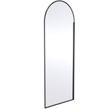 Hudson Reed 8mm Arched Wetroom Screen - Wall Fixed - Matt Black WRSRBP80