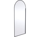 Hudson Reed 8mm Arched Wetroom Screen - Wall Fixed - Matt Black WRSRBP90