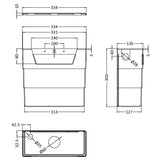 Nuie Top and Front Access Dual Flush Concealed Cistern with Chrome Round Modern Button, Side Inlet Chrome XTY006 LD