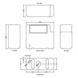 Nuie Universal Access Dual Flush Concealed Cistern with Chrome Round Modern Button, Bottom Inlet Chrome XTY008B LD