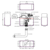 Nuie Pneumatic Universal Access Dual Flush Concealed Cistern with Rectangular Flush Plate, Side Inlet Matt White XTY011M06 LD