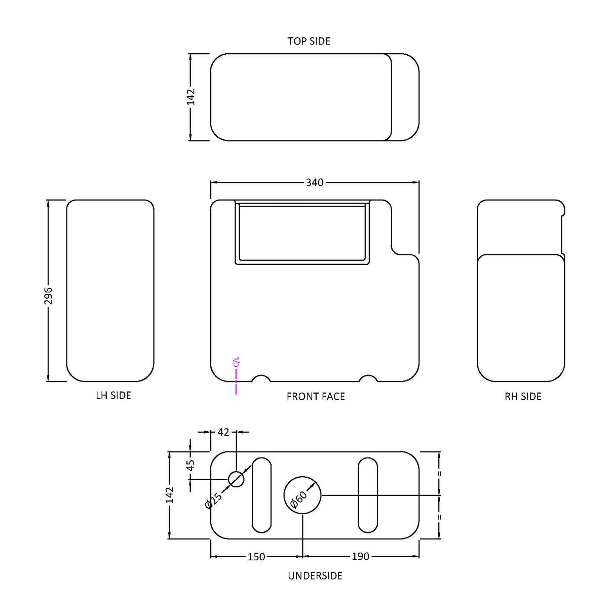 Nuie Universal Access Dual Flush Concealed Cistern with Square Flush Plate, Bottom Inlet Chrome XTY8M01B LD