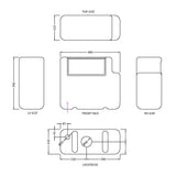 Nuie Universal Access Dual Flush Concealed Cistern with Square Flush Plate, Bottom Inlet Chrome XTY8M01B LD