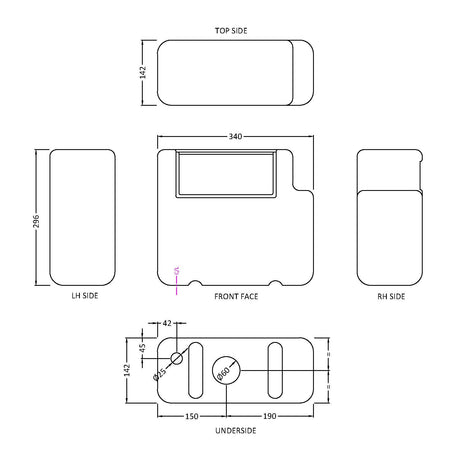 Nuie Universal Access Dual Flush Concealed Cistern with Square Flush Plate, Bottom Inlet Chrome XTY8M01B LD