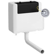 Nuie Universal Access Dual Flush Concealed Cistern with Traditional Button, Bottom Inlet Chrome XTY8T01B