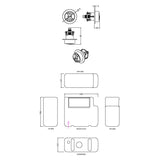 Nuie Universal Access Dual Flush Concealed Cistern with Traditional Button, Bottom Inlet Chrome XTY8T01B LD